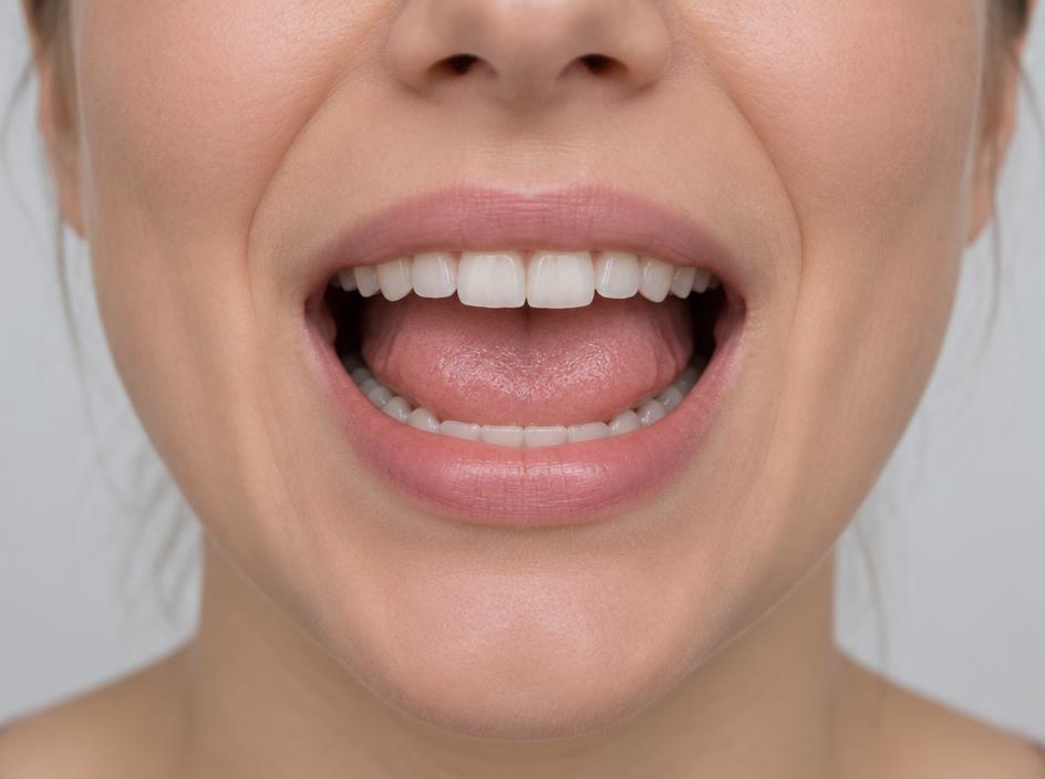Real mouth position for i, with the tongue at mid height